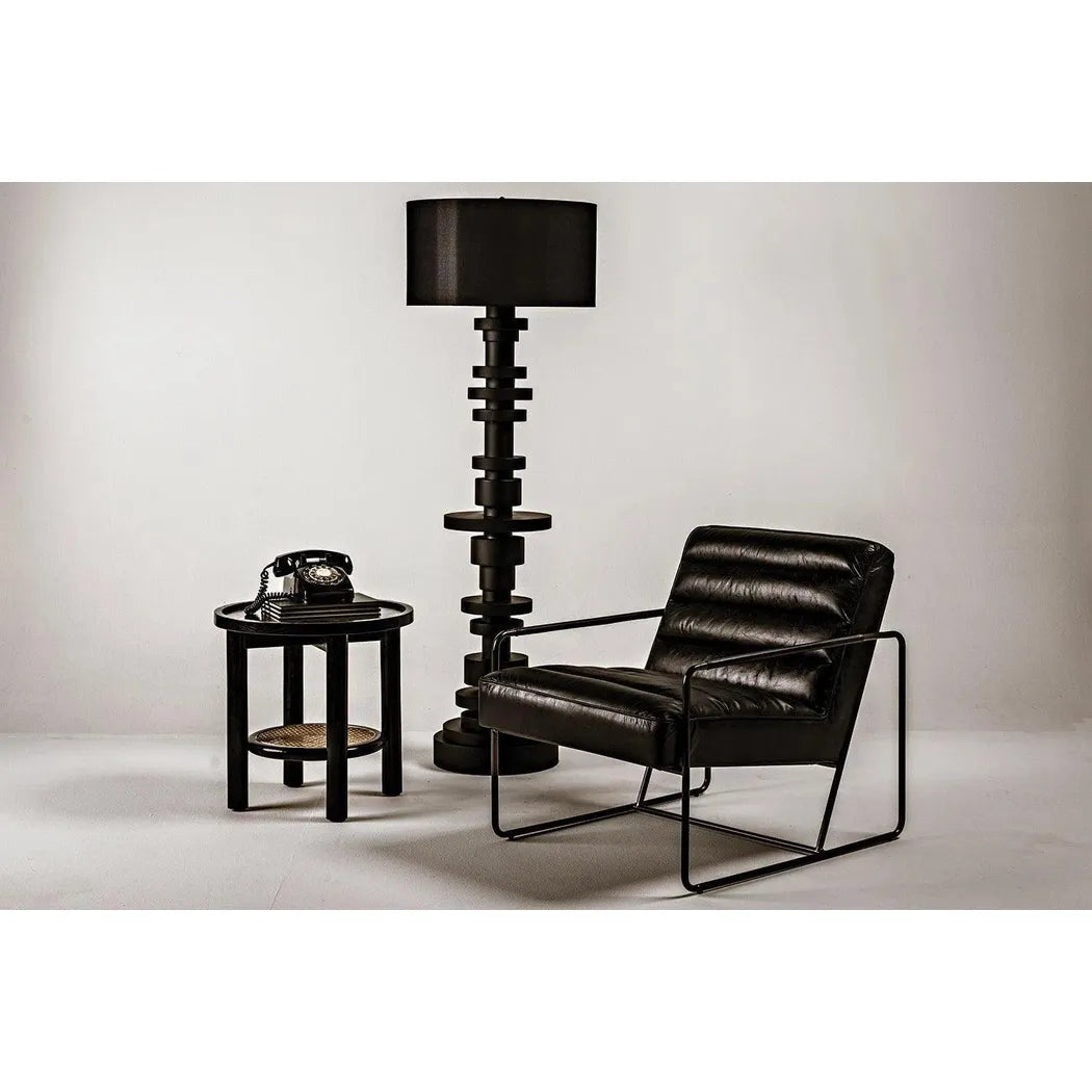 Wilton Black Steel Floor Lamp with Shade