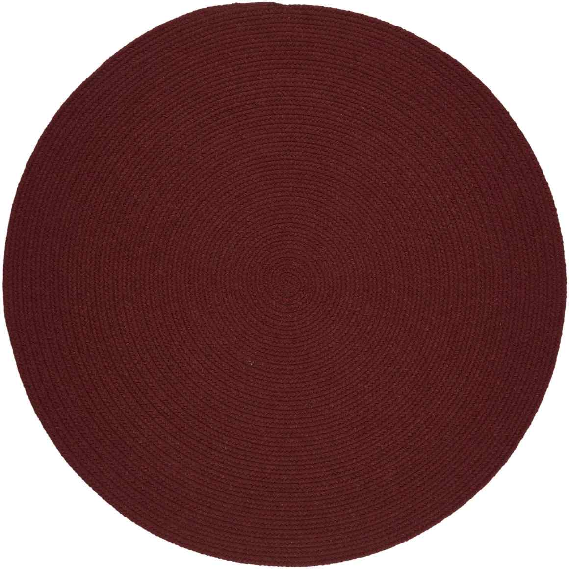Rhody Rug Wool Solids Flat Braid Round Area Rugs