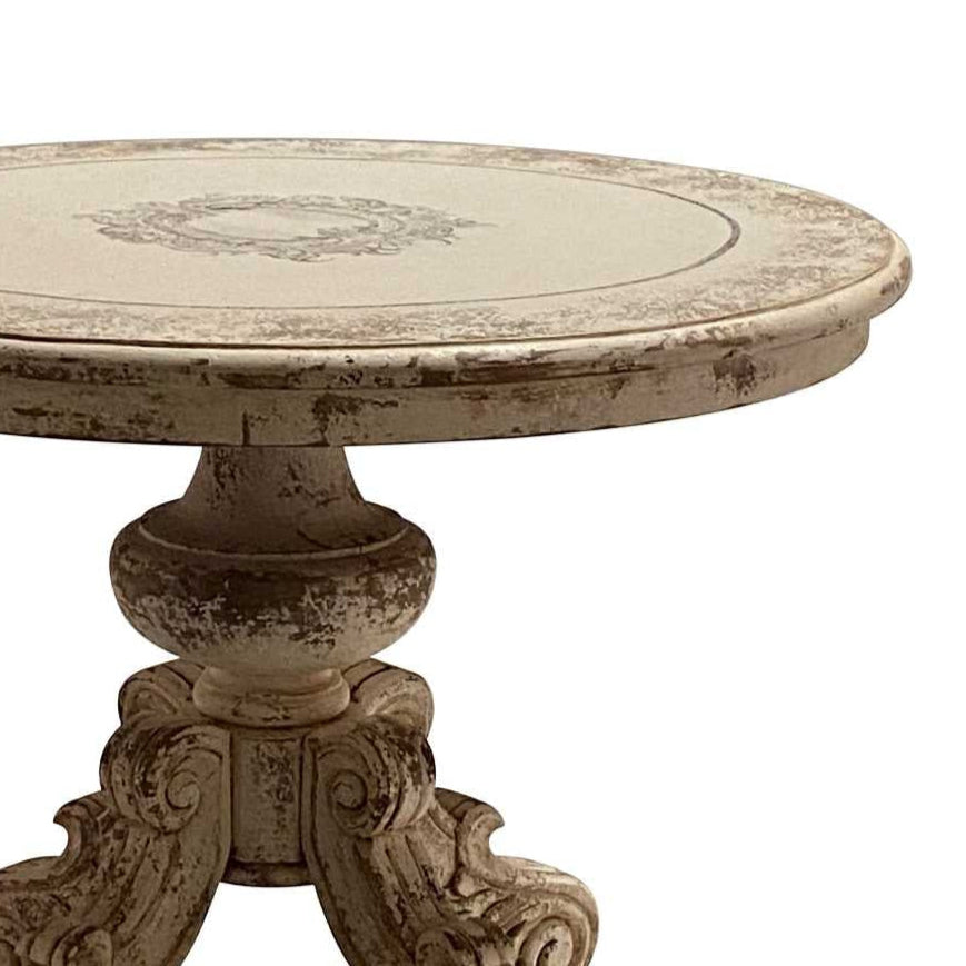 Cristina Wooden Round Accent Table