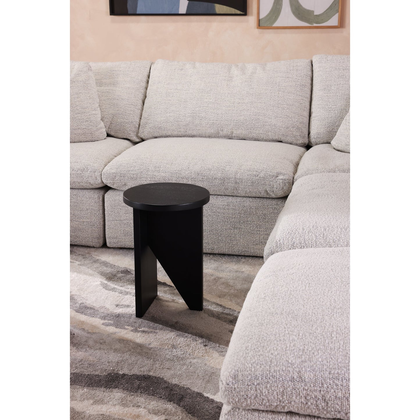 Moe's Home Terra Condo Performance Fabric Grey Ottoman