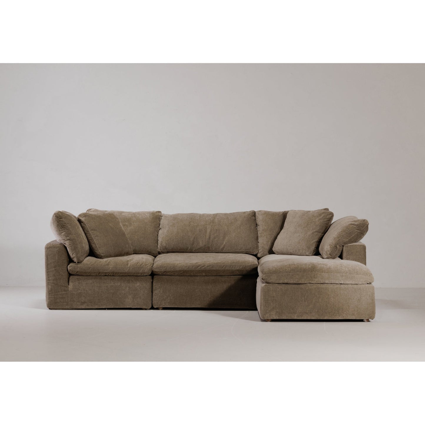 Terra Lounge Performance Fabric Green Modular Sectional