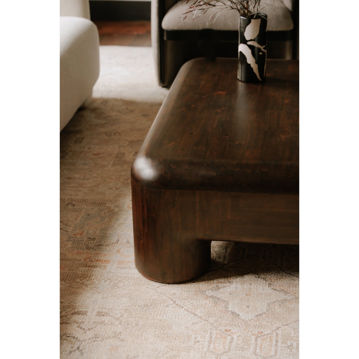 Moe's Home Rowan Wood Dark Brown Rectangular Coffee Table