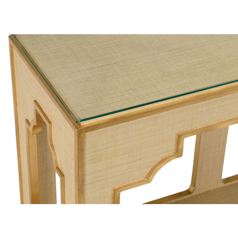 Chelsea House Yangon Glass Top Console Table