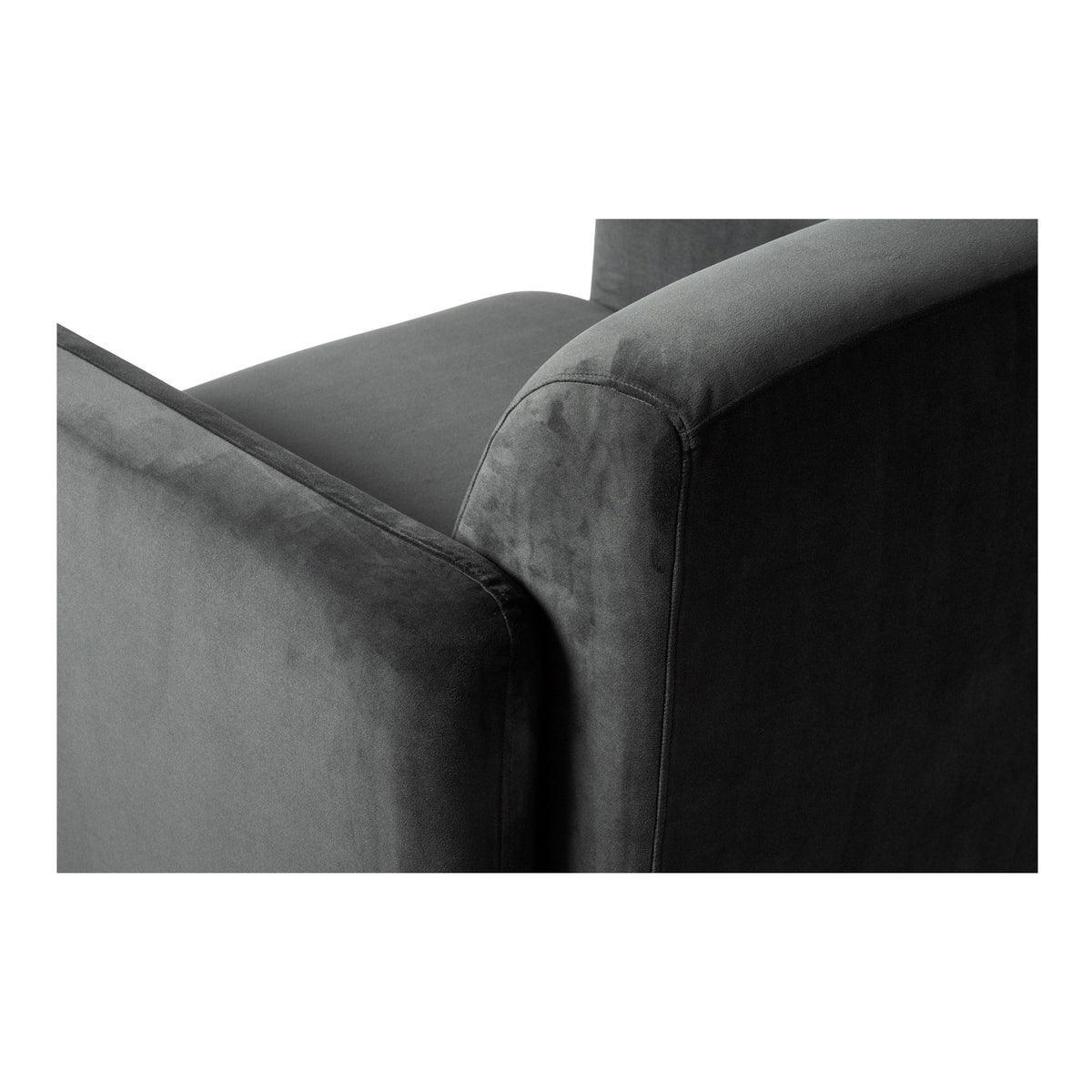 Moe's Home Fallon Performance Fabric Dark Grey Accent Arm Chair