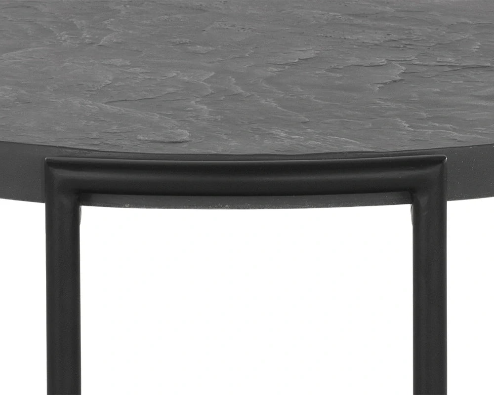 SUNPAN Zuma Side Table Concrete Top Glass Shelf