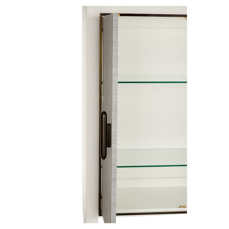 Zep Wooden Framed White Cabinet-Accent Cabinets-Wildwood-LOOMLAN