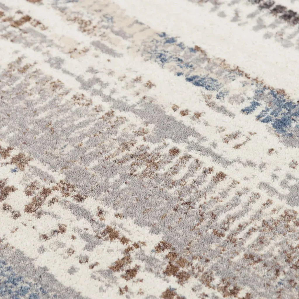 LOOMLAN Dero Stripe Blue Large Area Rugs