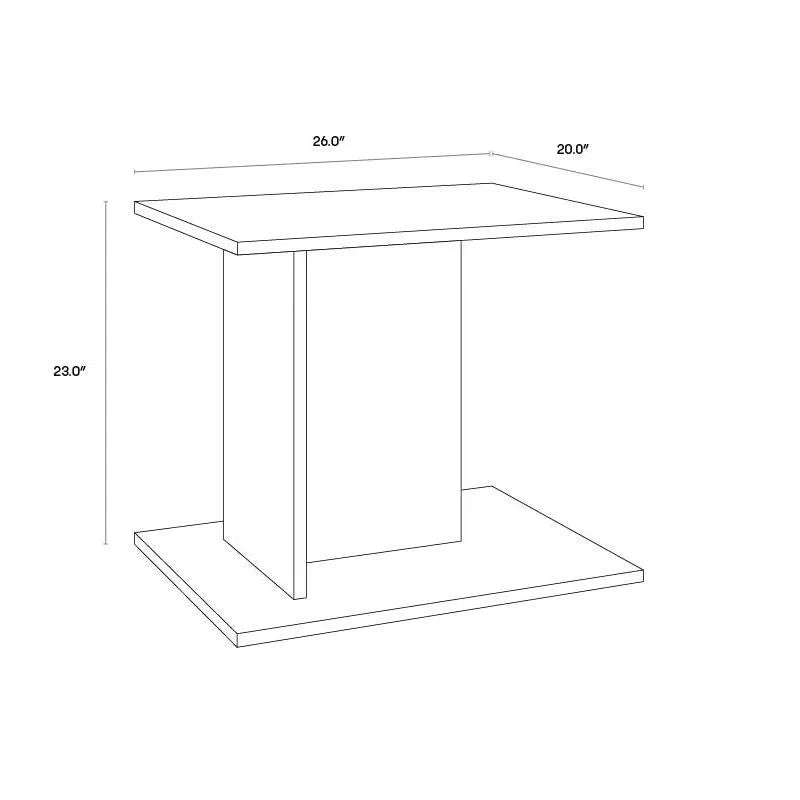 SUNPAN Madsen Side Table Modern Solid Natural
