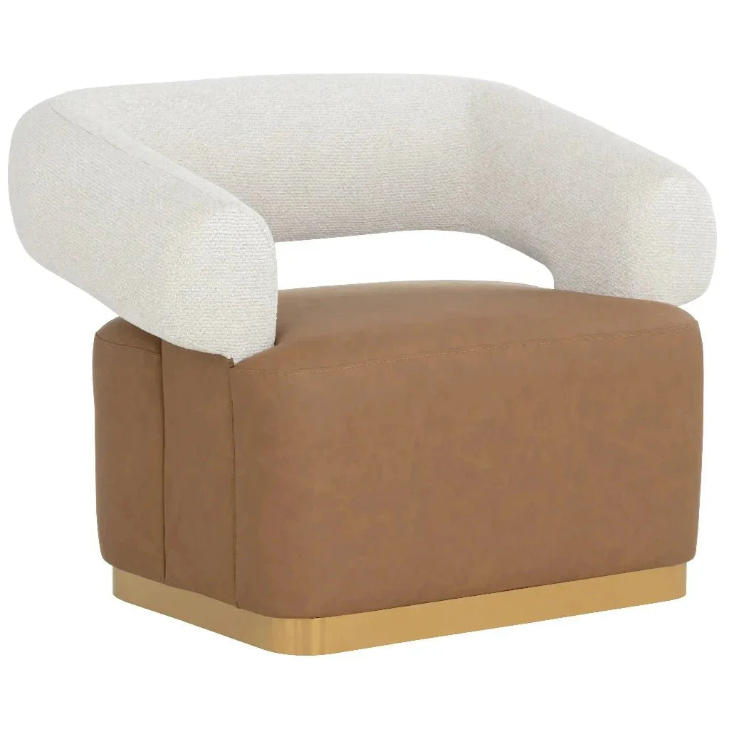 Aggie Performance Fabric Swivel Lounge Chair