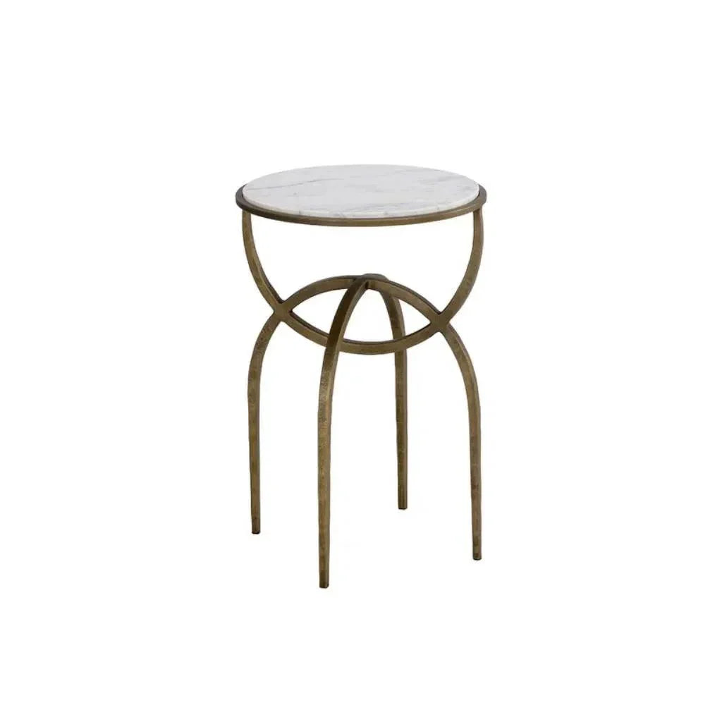 SUNPAN Alicent Marble Top Round End Table