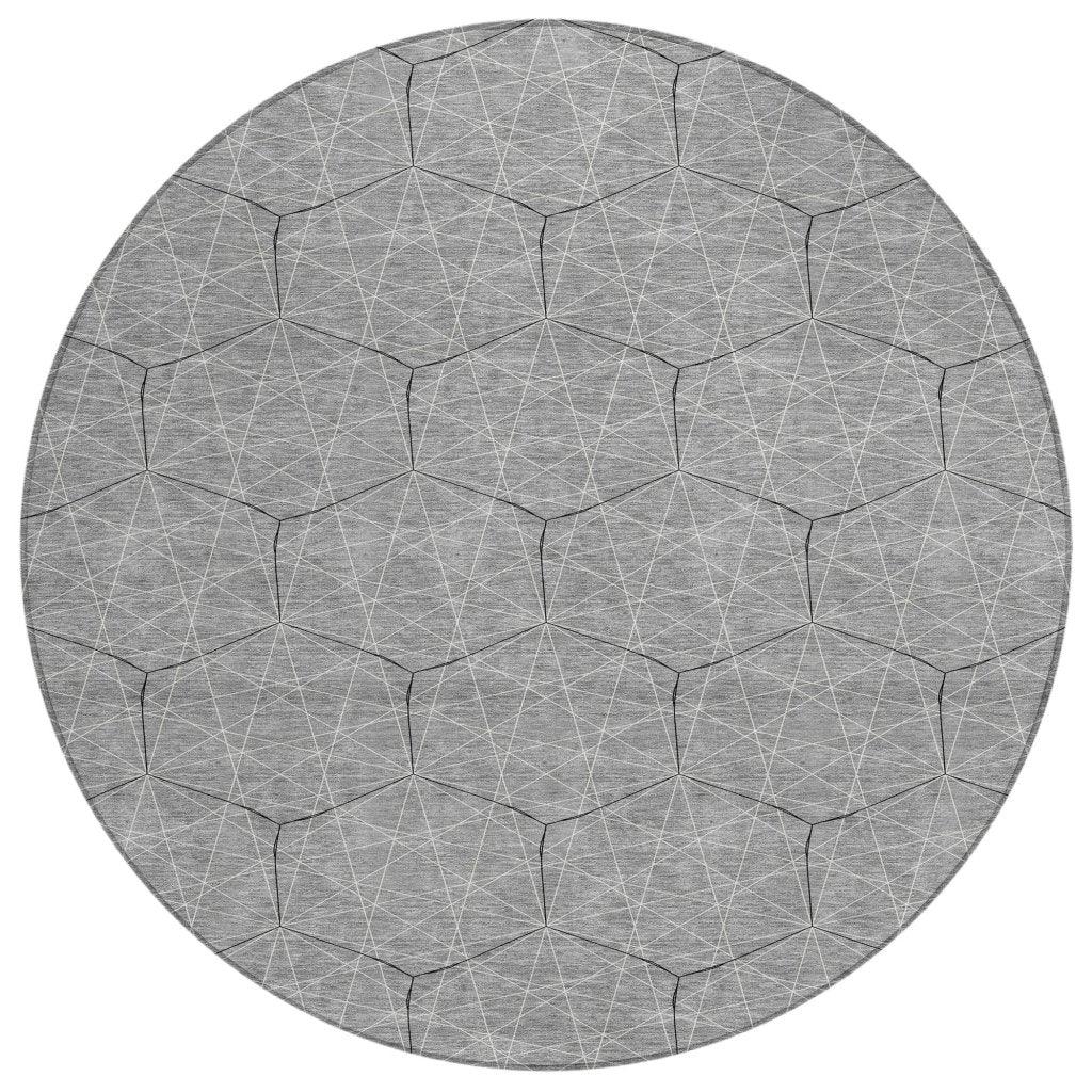 LOOMLAN Rugs Alina Gray Washable Indoor-Outdoor Rug
