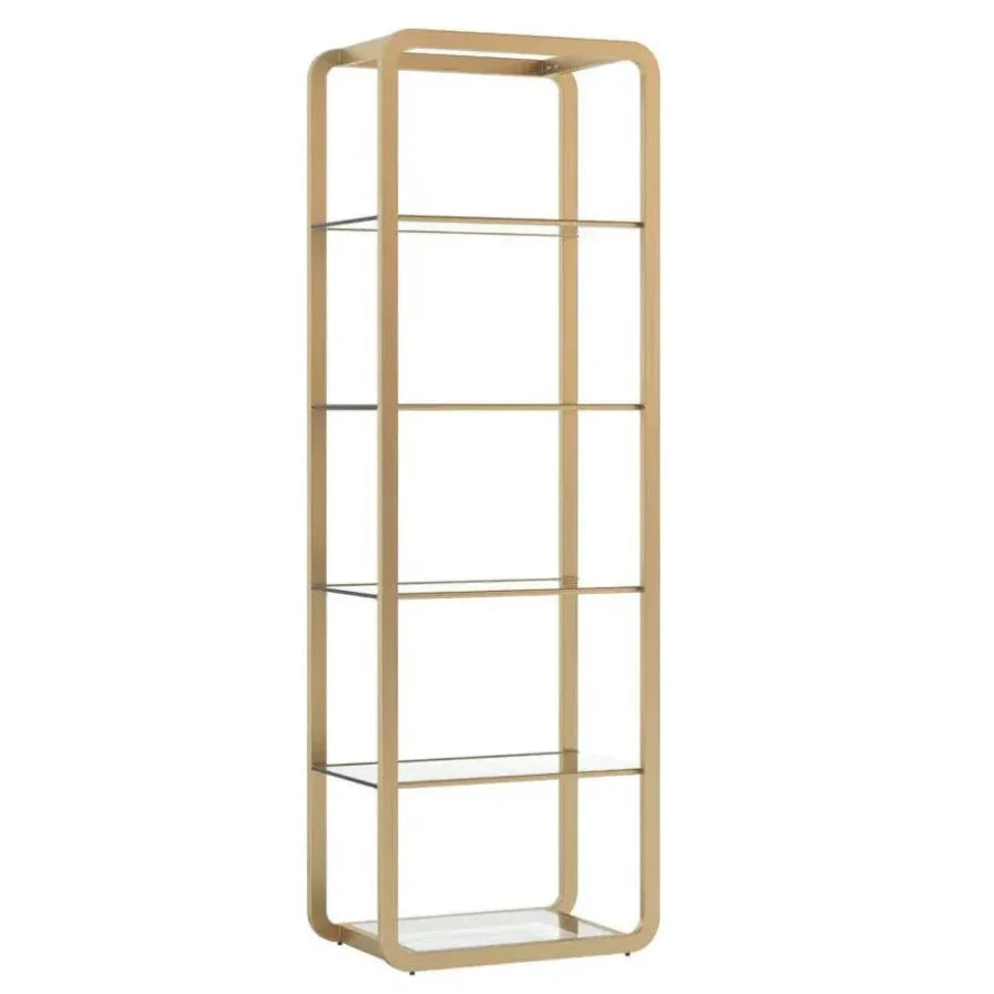 Ambretta Stainless Steel Framed Etagere