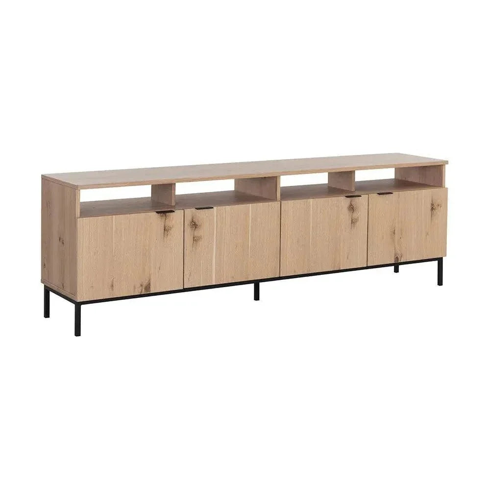 Ambrose Wooden Iron Modular Media Console & Cabinet
