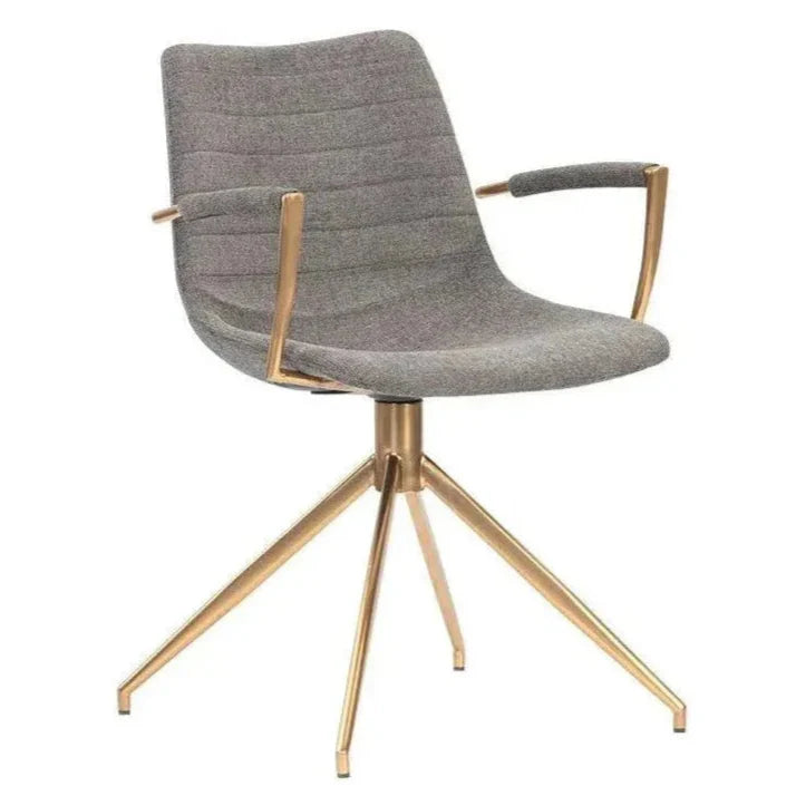 Andres Fabric Swivel Dining Armchair