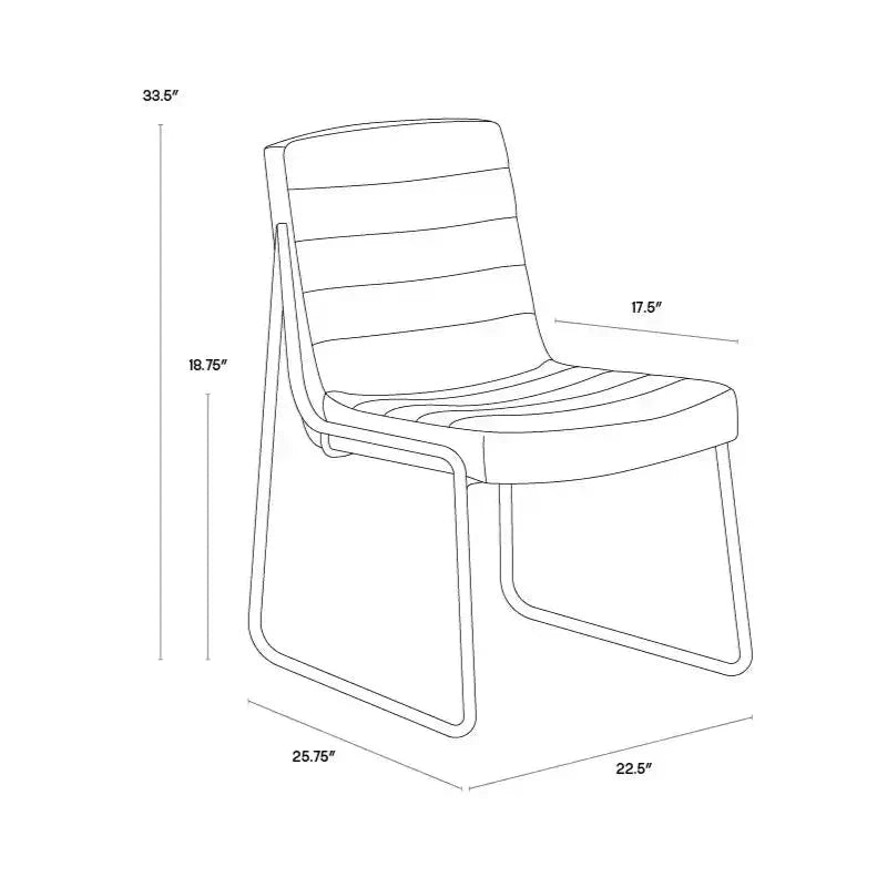 Anton Leather Armless Dining Chair - LOOMLAN - SUNPAN - Dining Chairs