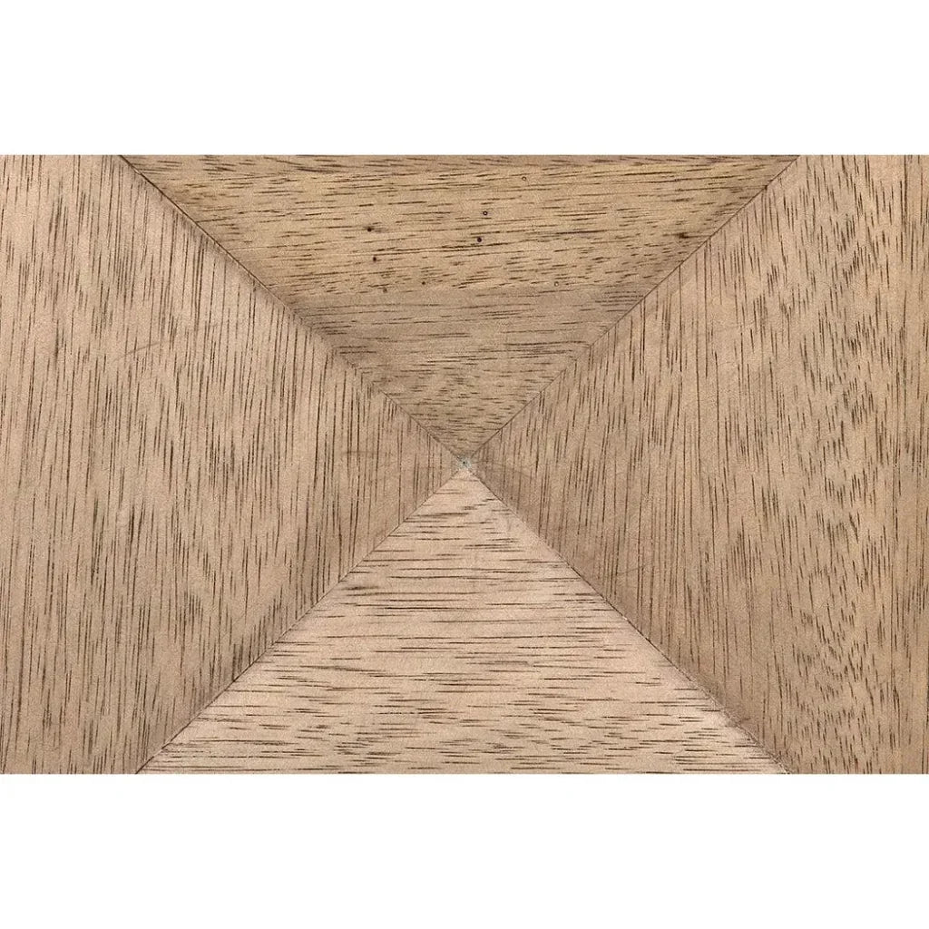 Noir Ariana Wooden Geometric Side Table