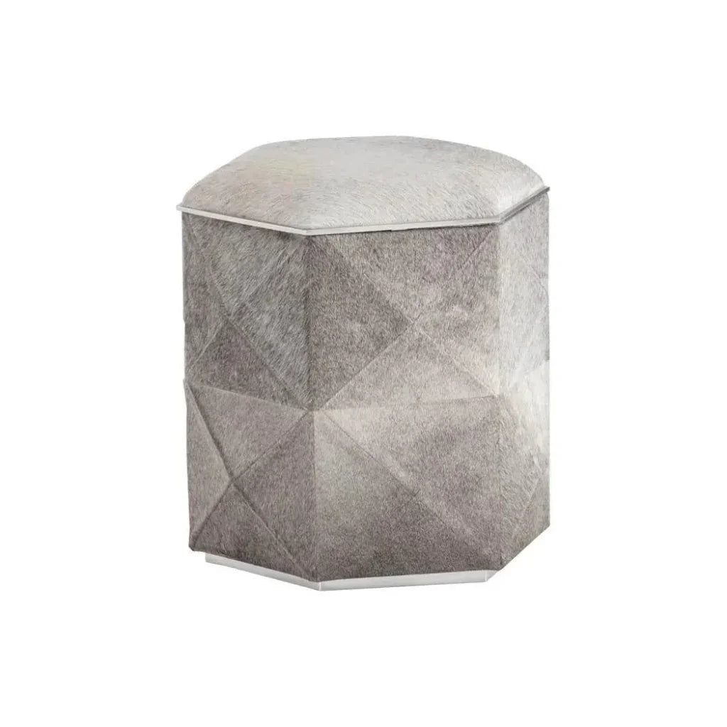 Ashanti Cowhide Small Storage Ottoman