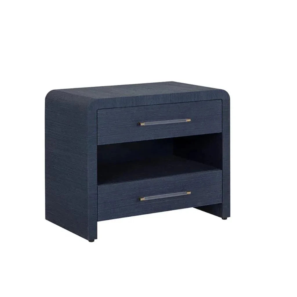 SUNPAN Atherton Wooden Framed Raffia Nightstand
