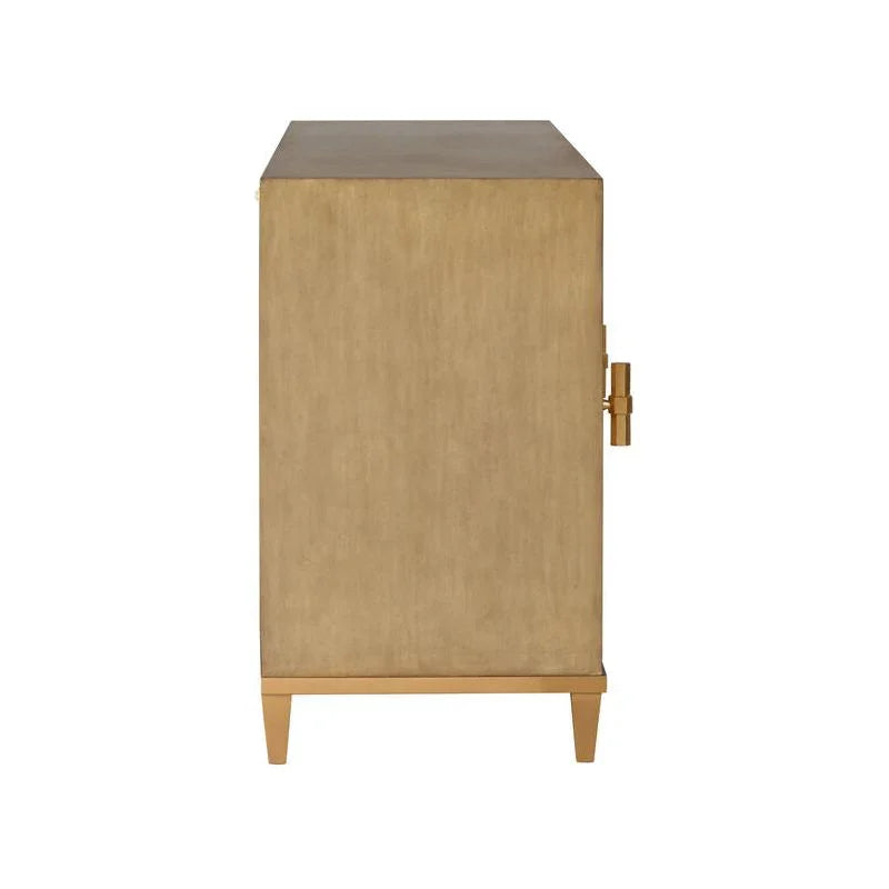 Chelsea House Avery Raffia Covered Brown Sideboard