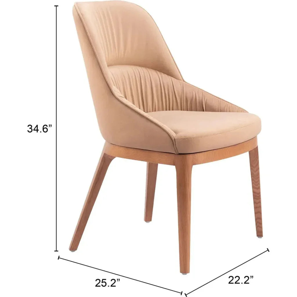 Ayr Fabric Armless Dining Chair 2PC - LOOMLAN - Zuo Modern - Dining Chairs