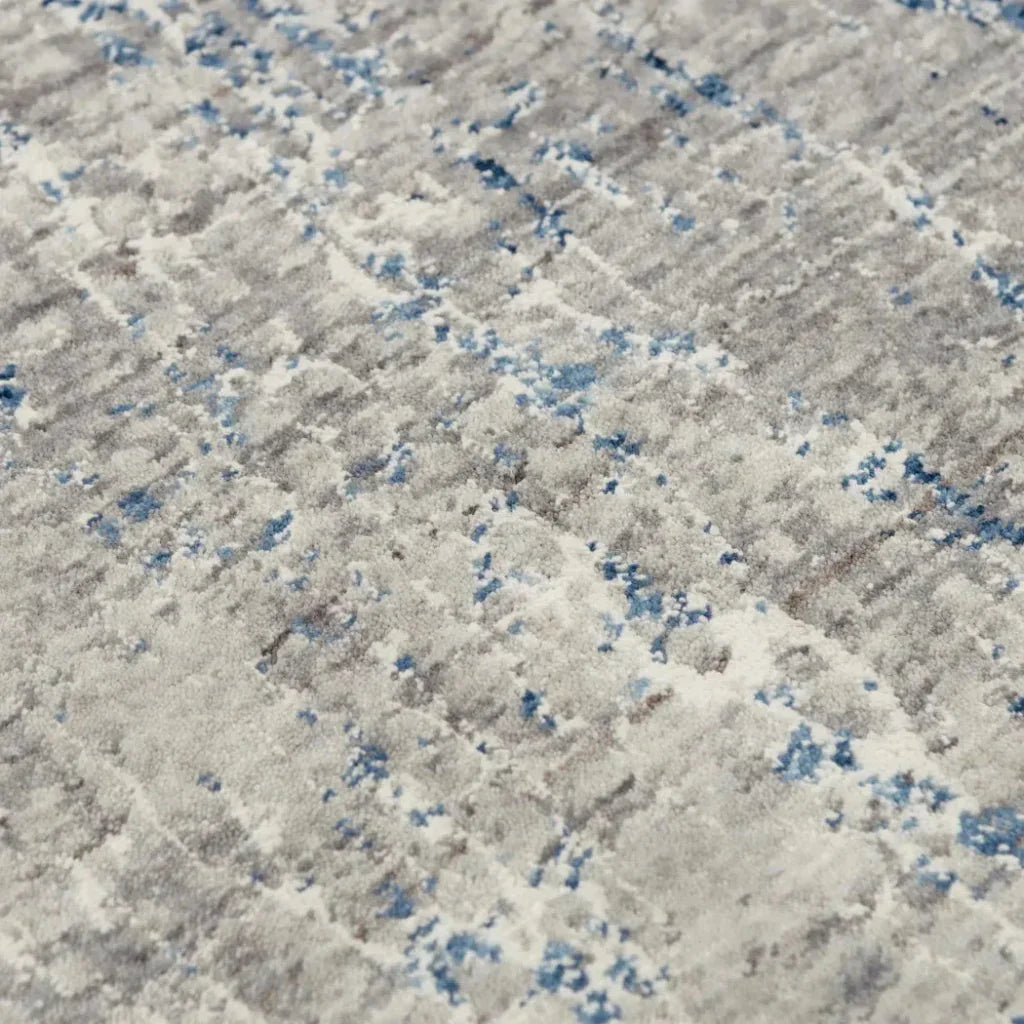 LOOMLAN Aver Abstract Gray/ Blue Large Area Rugs