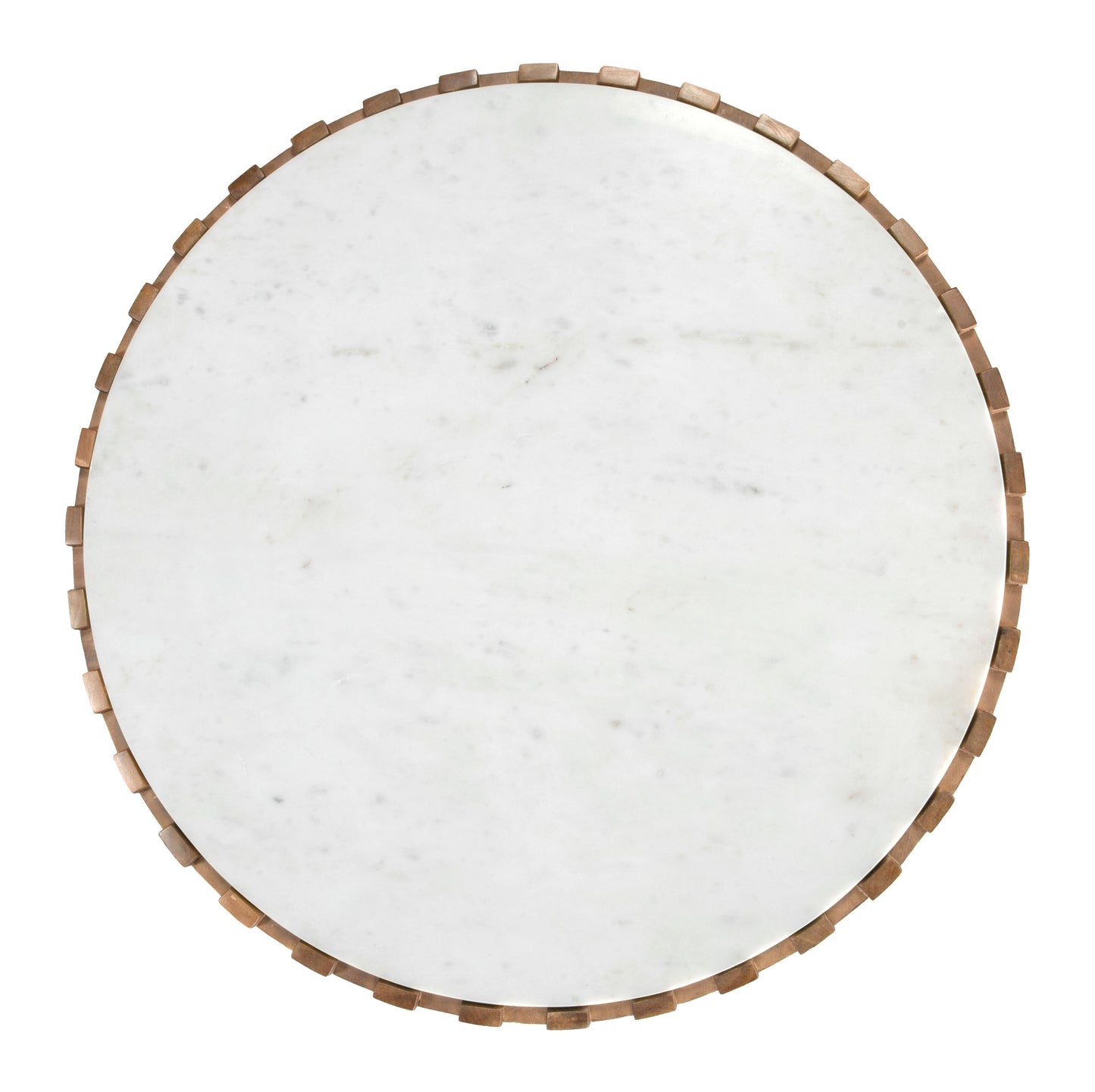 Bombay Wood & Marble Round Coffee Table