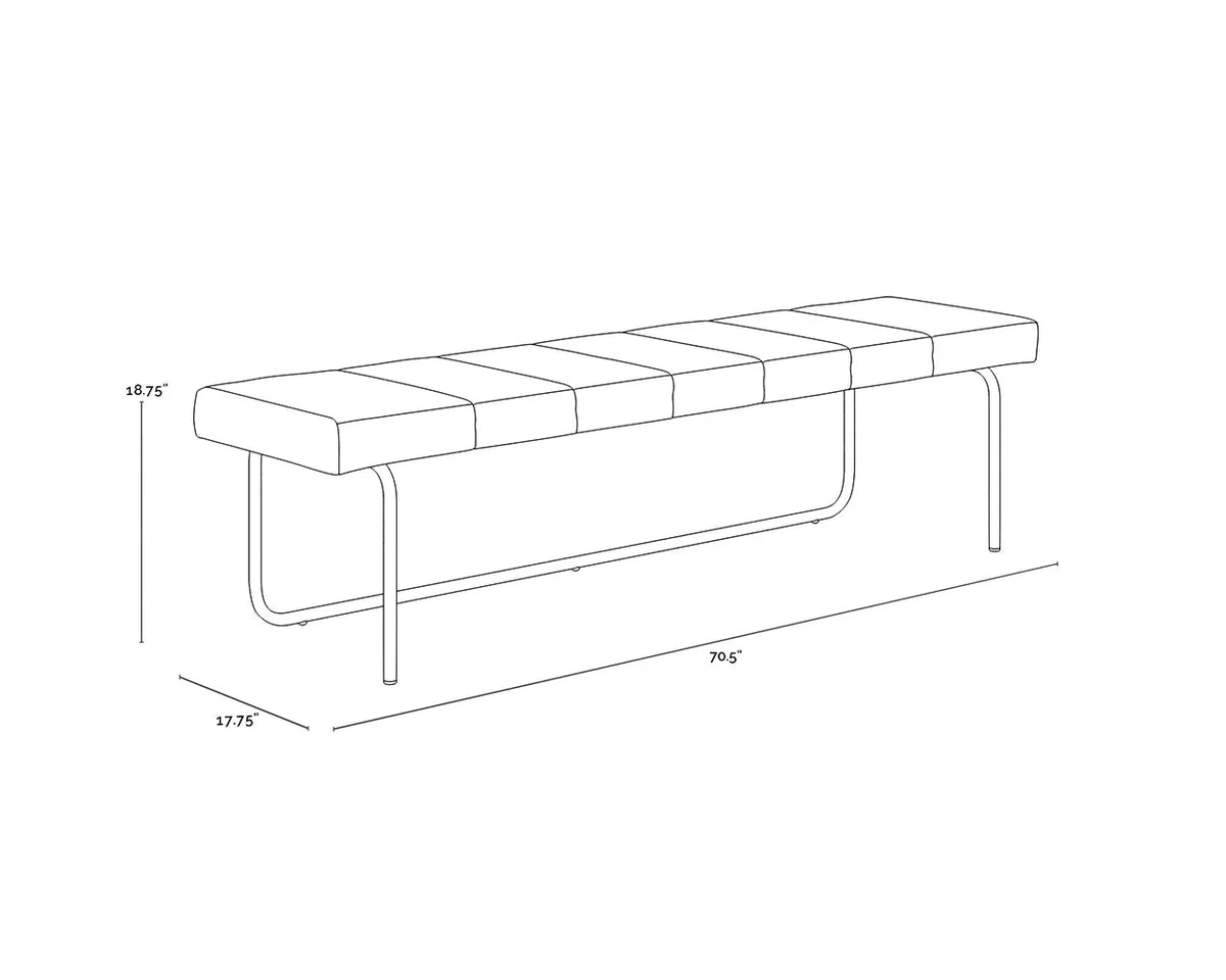 SUNPAN Casimir Modern Backless Bench