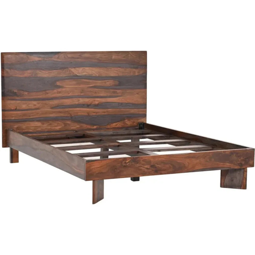 LOOMLAN Bardell Brown Wooden Bed Frame