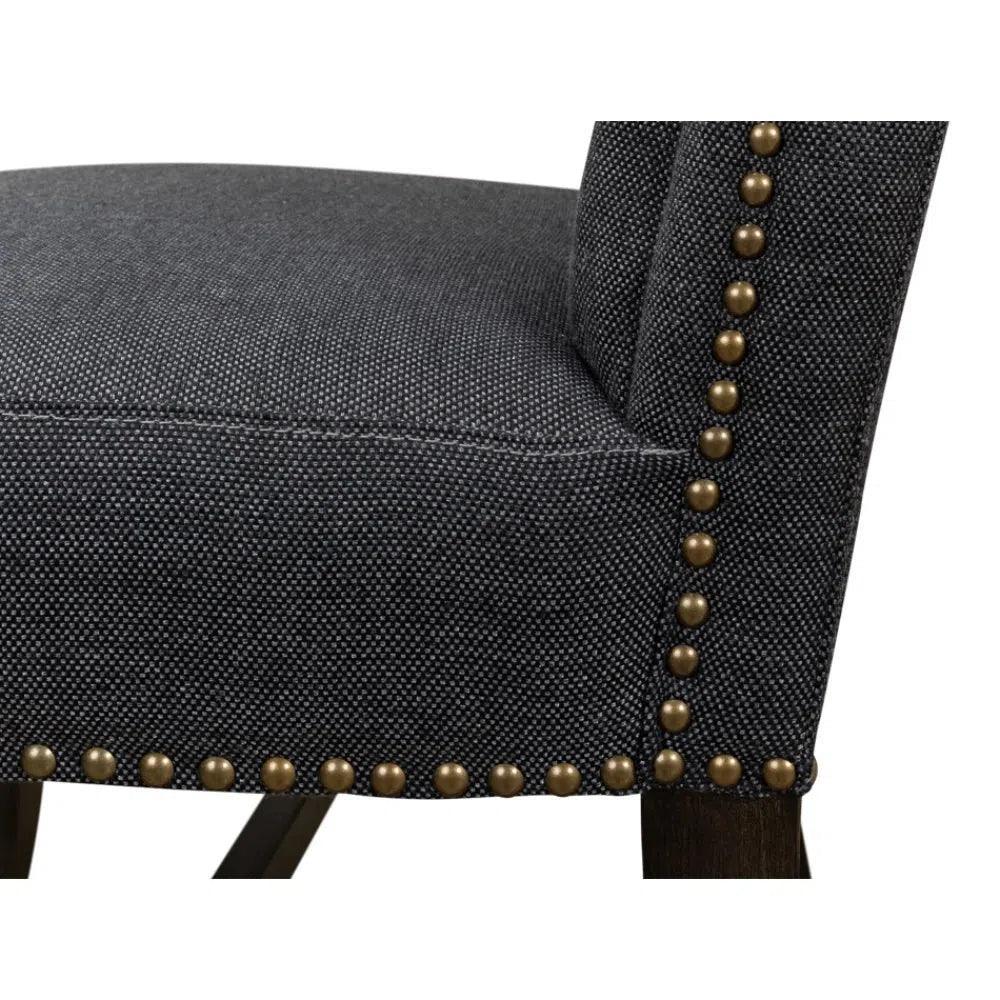 Black High Back Dining Chairs Set of 2 - LOOMLAN - Sarreid - Dining Chairs