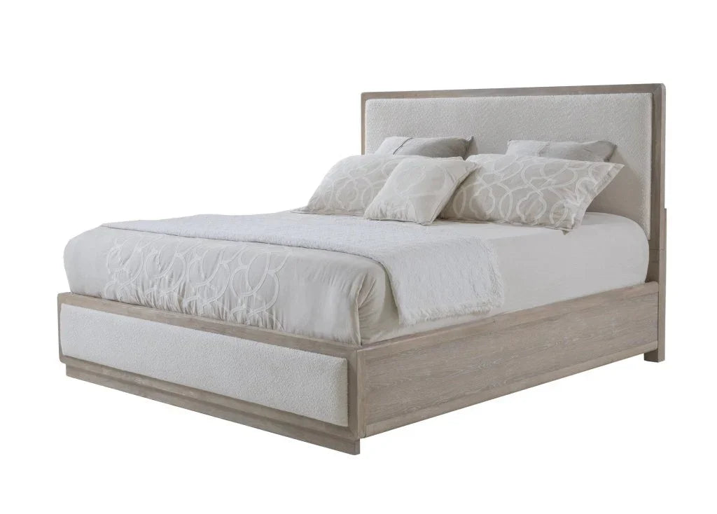 Palmetto Home Bodhi Ivory Textured Performance Fabric Bed