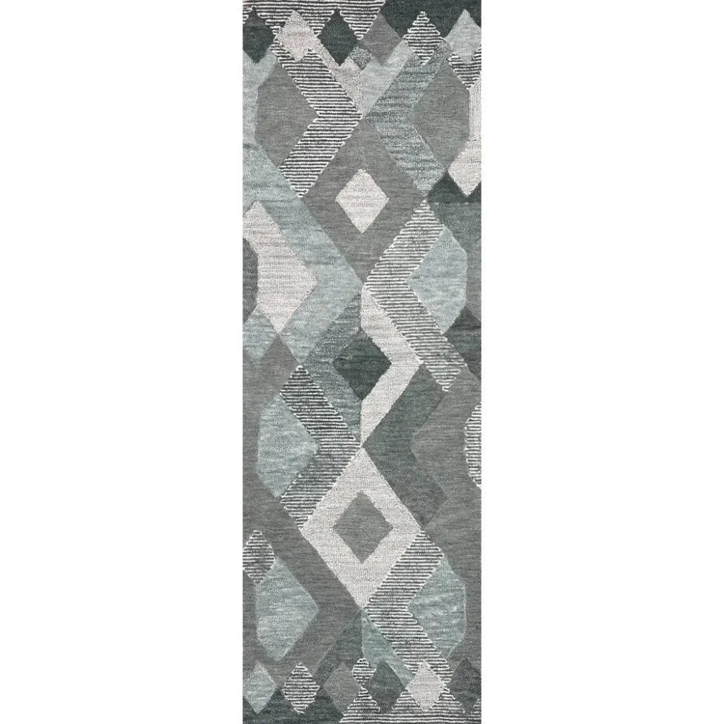 Bons Geometric Gray Large Area Rugs For Living Room - LOOMLAN - LOOMLAN - Area Rugs