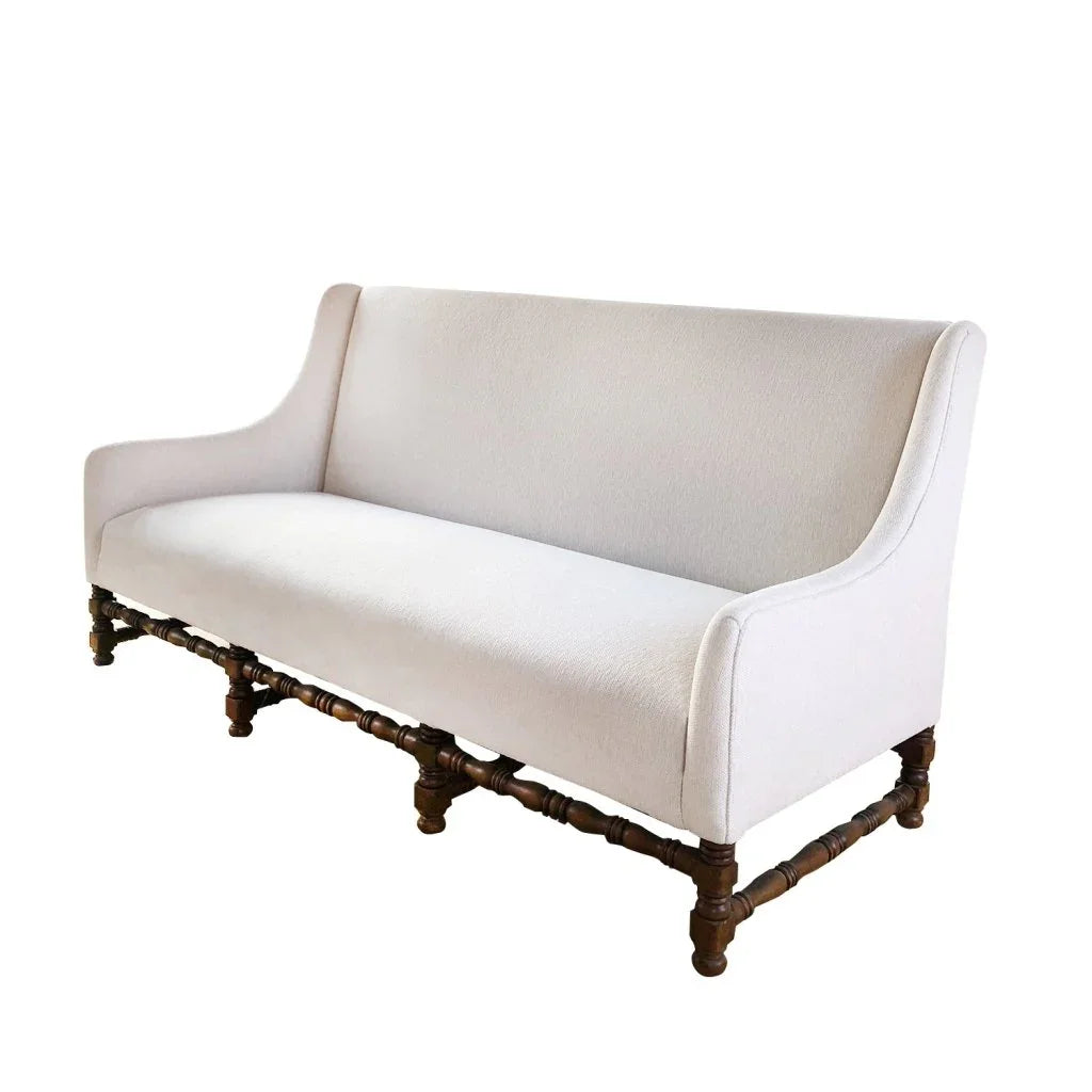 Mission White Performance Fabric Sofa -- view 4