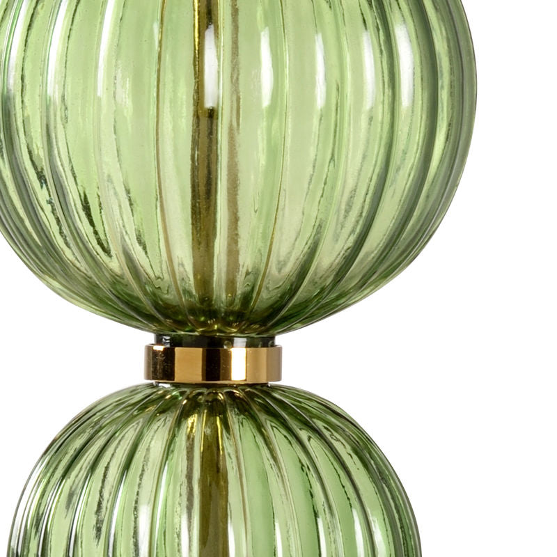 Wildwood Cara Green Crystal Brass Finish Table Lamp