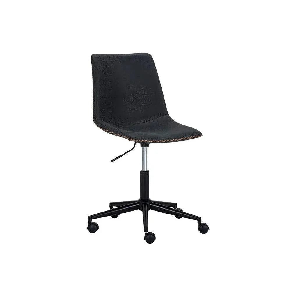 SUNPAN Cal Leather Armless Office Chair