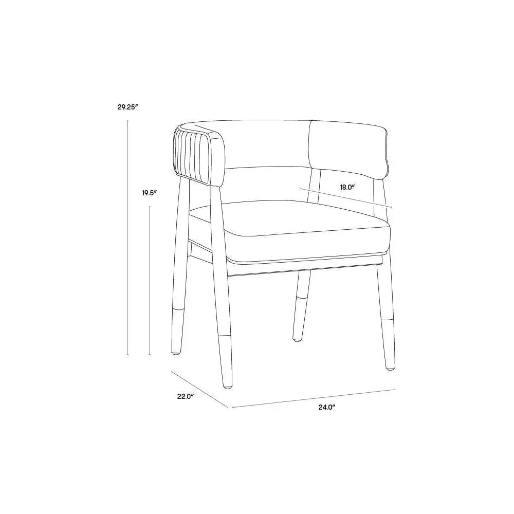 SUNPAN Callem Fabric Dining Armchair