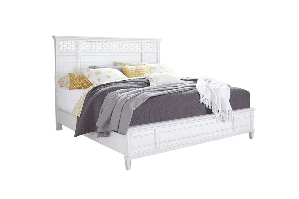 Cane Bay Fretwork Wood Panel Bed