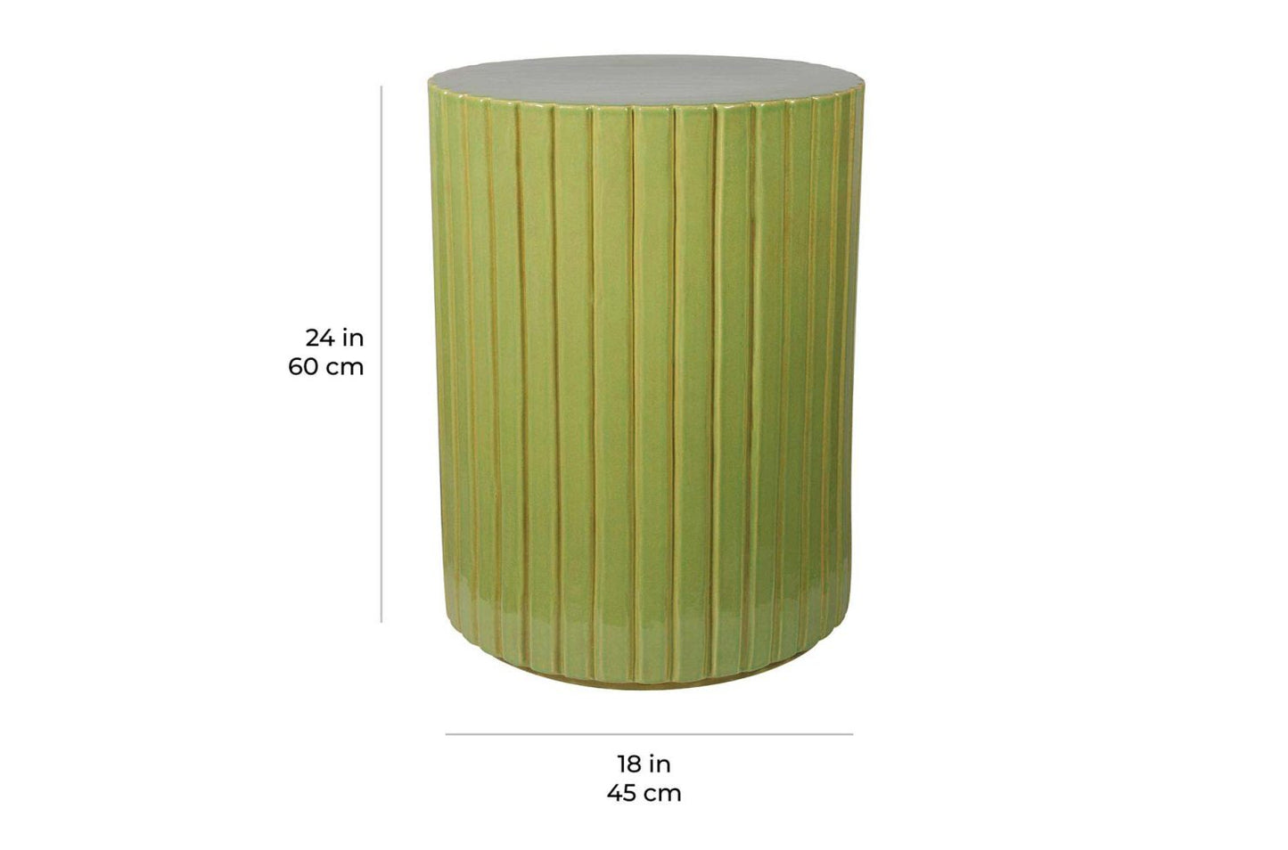 Kara Accent Table - Green Outdoor End Table