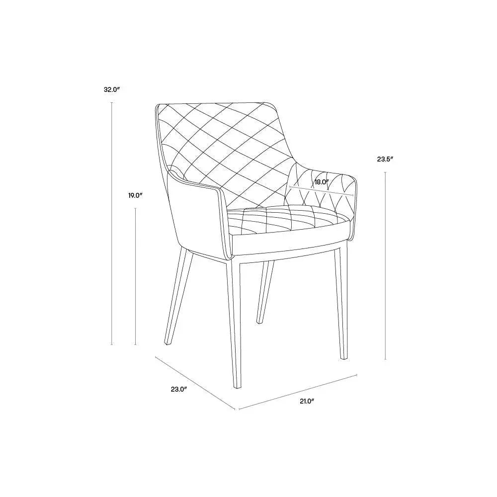 SUNPAN Chase Leather Dining Armchair