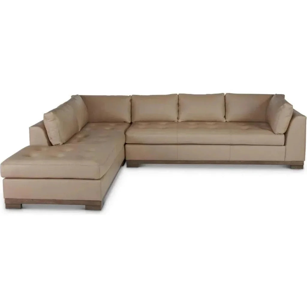 Colony Large Leather Sectional Couch Chaise