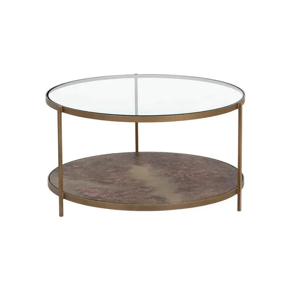 Concord Iron Framed Glass Top Coffee Table
