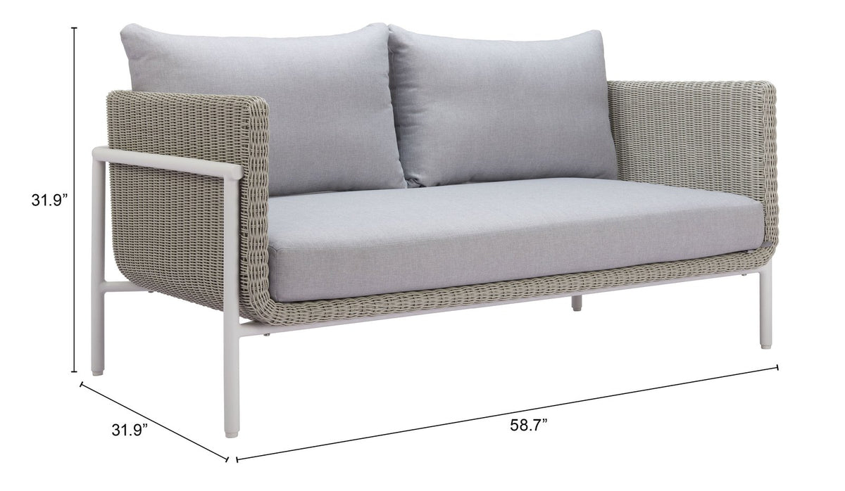 Zuo Modern Frais Gray Loveseat