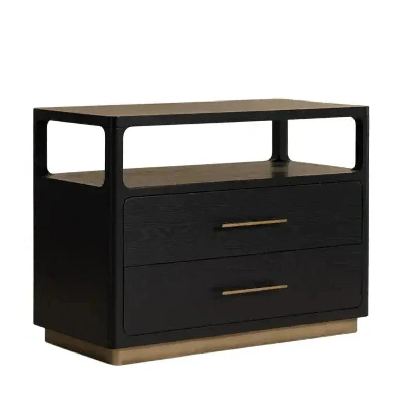 SUNPAN Danette Solid Wood Nightstand