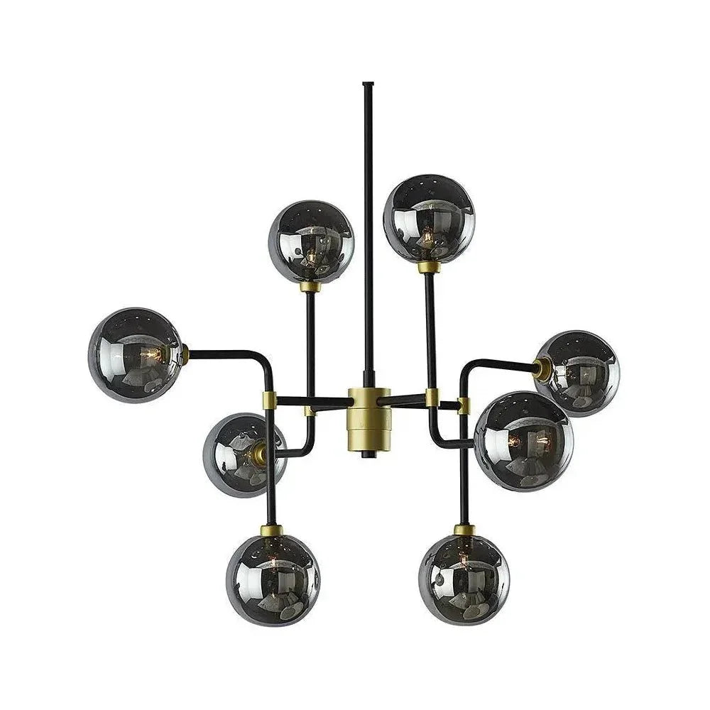Deimos Iron Framed Glass Chandelier