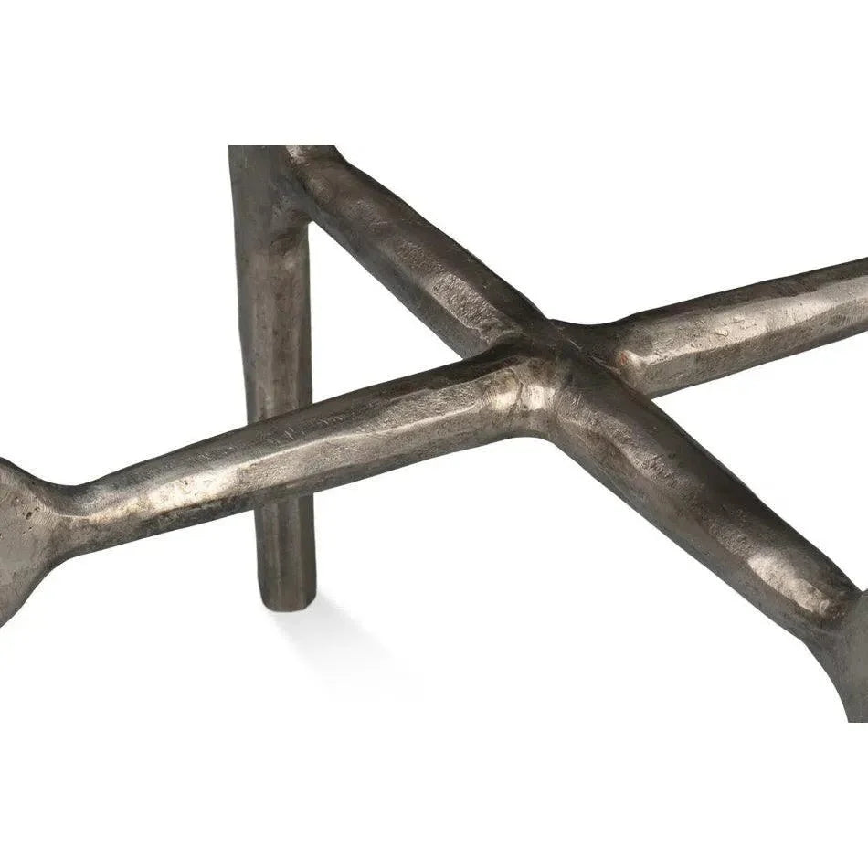 Sarreid Derrick Iron & Marble Black Round End Table