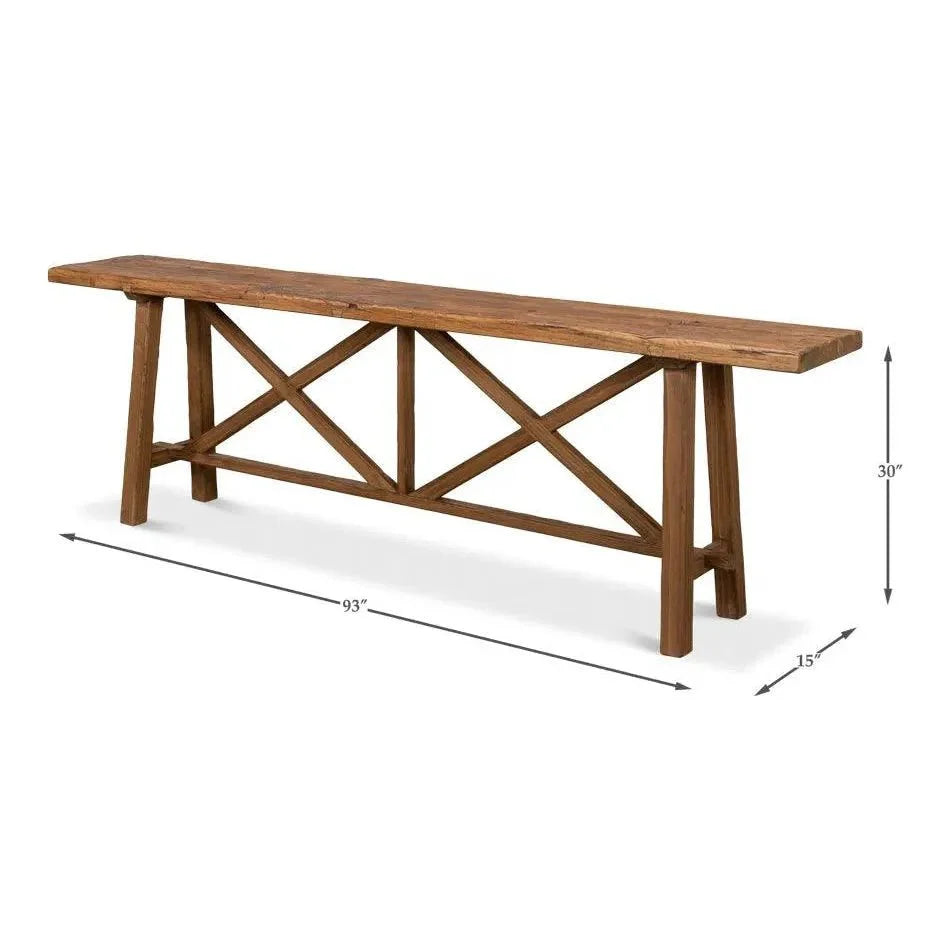 Double X Base Console Sofa Table - LOOMLAN - Sarreid - Console Tables