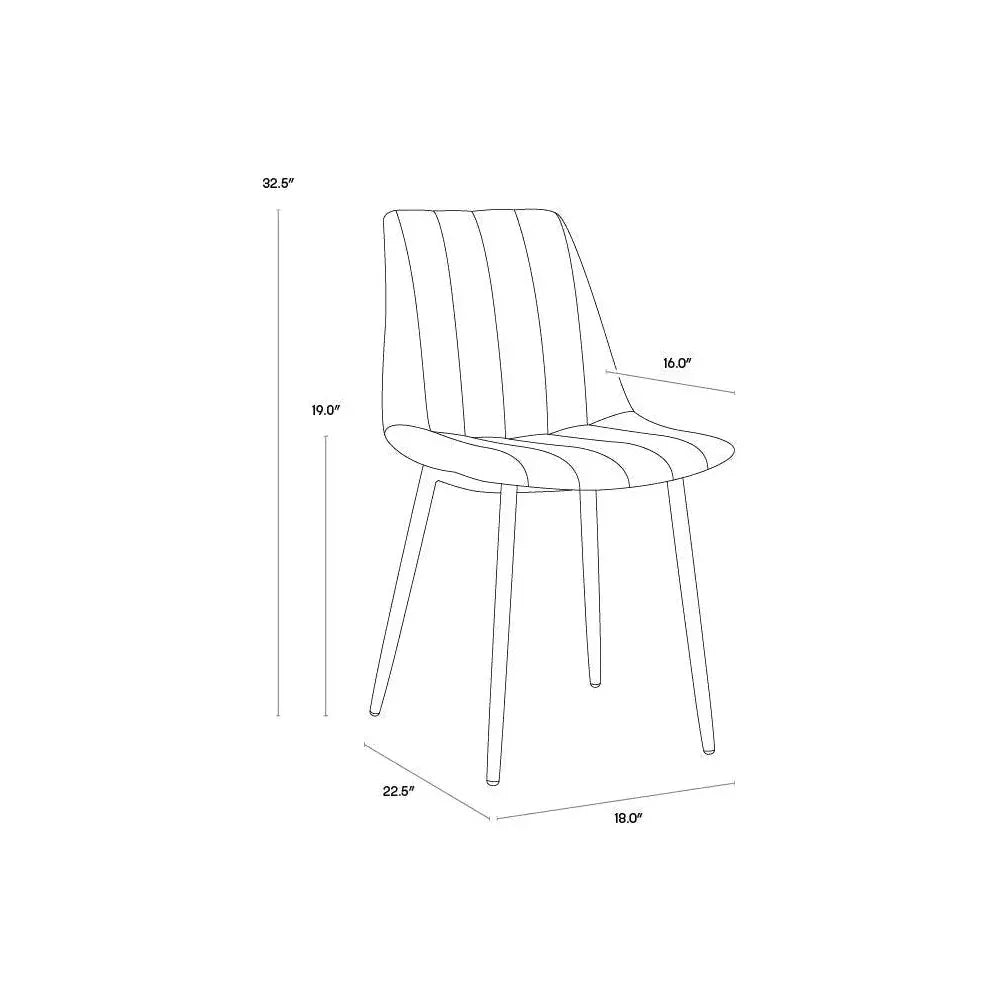 SUNPAN Drew Armless Dining Chair 2PC
