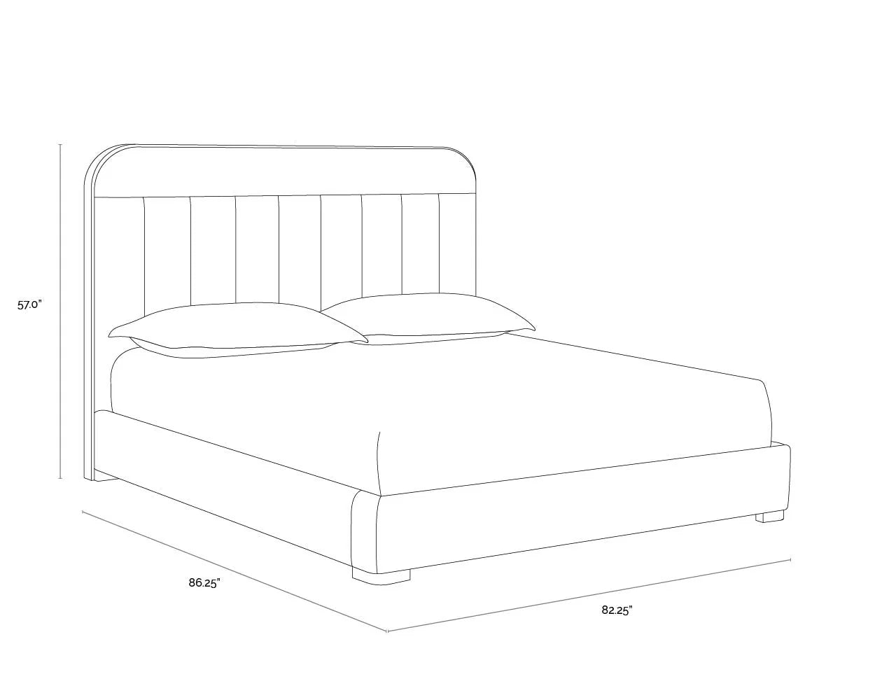 SUNPAN Davina Fabric Bed