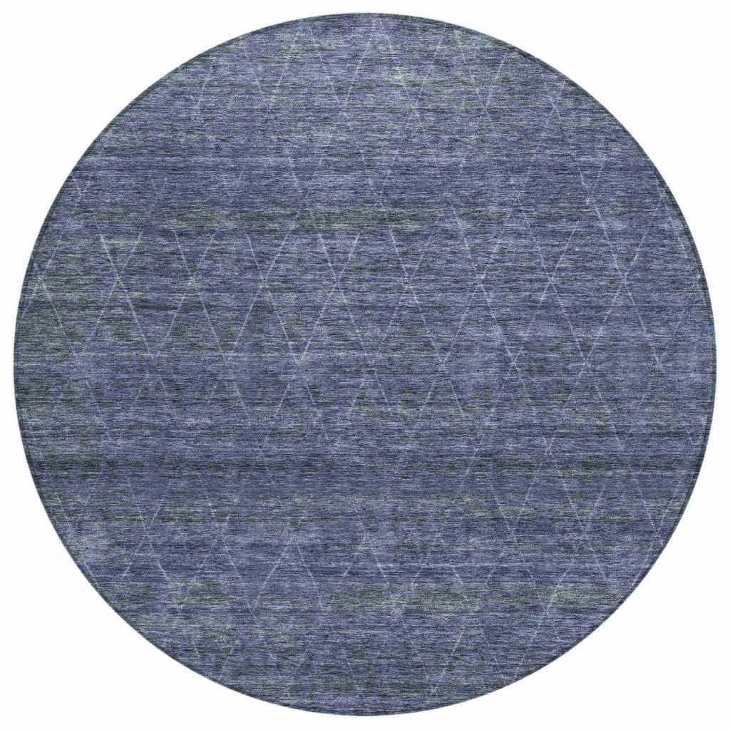 LOOMLAN Rugs Elaria Blue Washable Indoor-Outdoor Rug