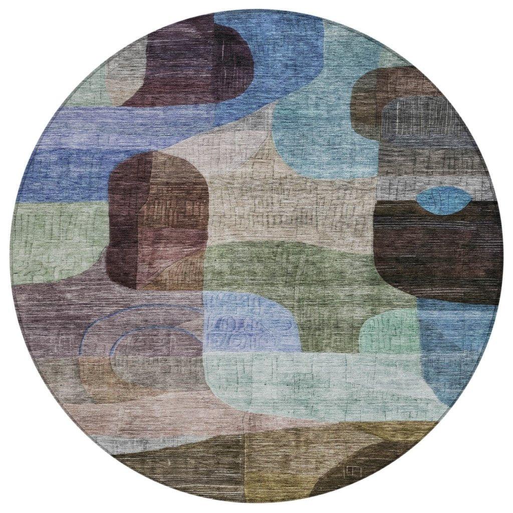 Elina Brown Washable Indoor-Outdoor Rug