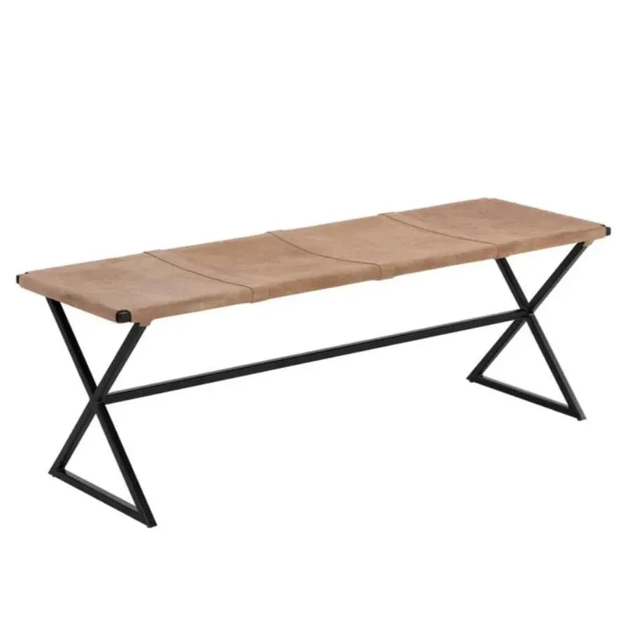 Elon Leather Backless Bench